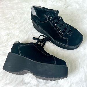 Black UNIF Platform Sneakers